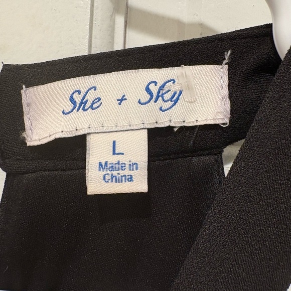 She + Sky Black Backless Dress - Picture 2 of 4